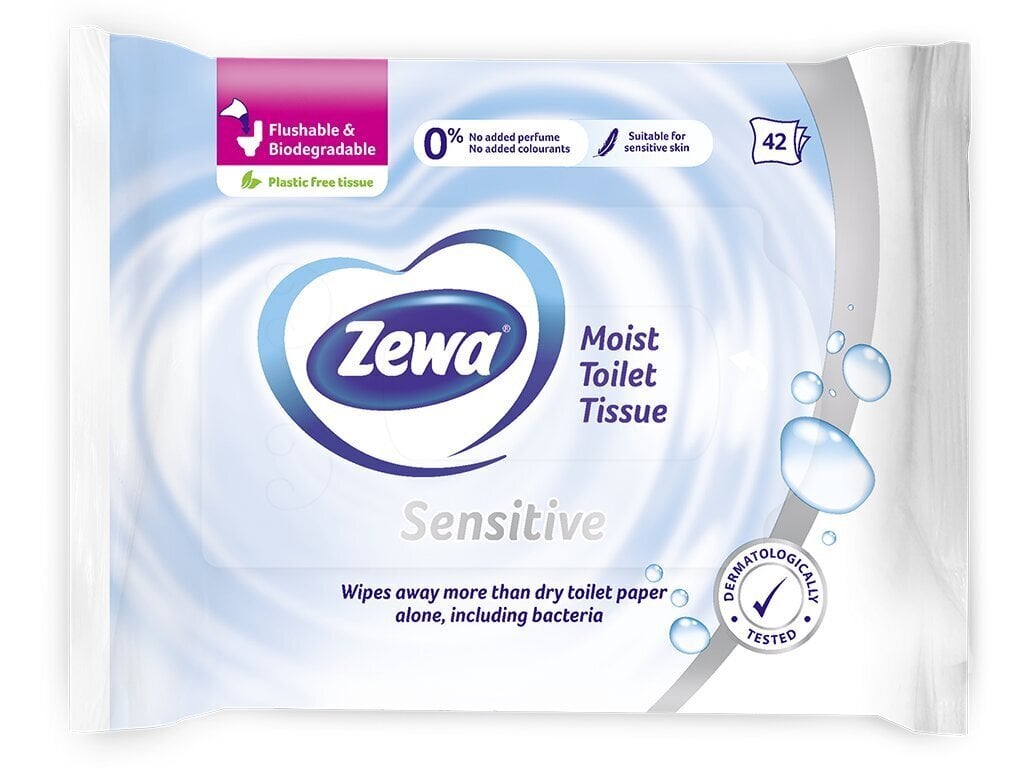 Niiske tualettpaber Zewa Pure 42 цена и информация | WC-paber, majapidamispaber | kaup24.ee