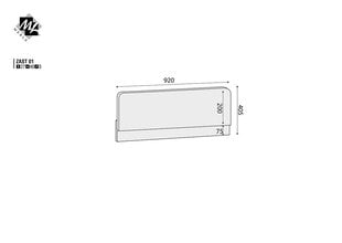 Изголовье для кроватей ML Meble 01, коричневая цена и информация | Кровати | kaup24.ee