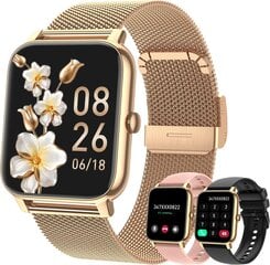 Smart Watch for Women фитнес трекер: золотые интеллектуальные часы для женщин цифровые мужские часы сделать/ответить звонок водонепроницаемым работает смартфон Android телефон iPhone Samsung совместимый монитор сердечного ритма цена и информация | Смарт-часы (smartwatch) | kaup24.ee