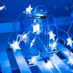 3M-20Led Mitmevärviline Tähekeerd Twinkle Garlands Patareitoitel Lamp Pühade Uusaasta Jõulukaunistusteks hind ja info | Aia- ja õuevalgustid | kaup24.ee