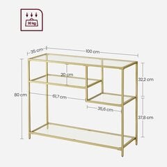 Konsoollaud LGT022A61 kuldne цена и информация | Столы-консоли | kaup24.ee