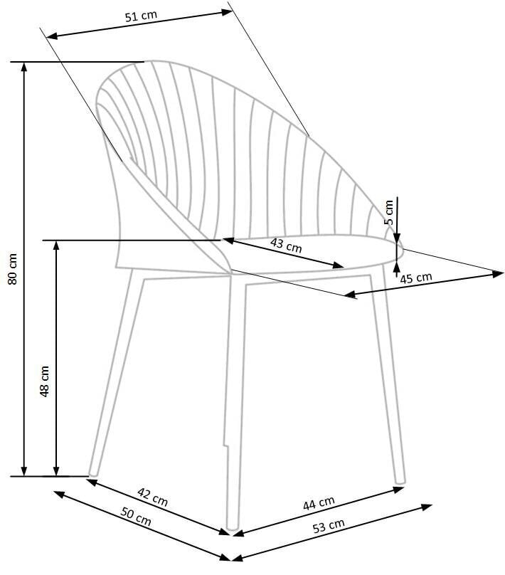 2 tooli komplekt Halmar K357, hall hind ja info | Söögilaua toolid, köögitoolid | kaup24.ee