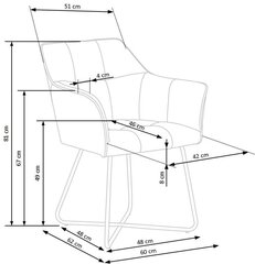 2 tooli komplekt Halmar K377, roheline hind ja info | Söögitoolid, baaritoolid | kaup24.ee