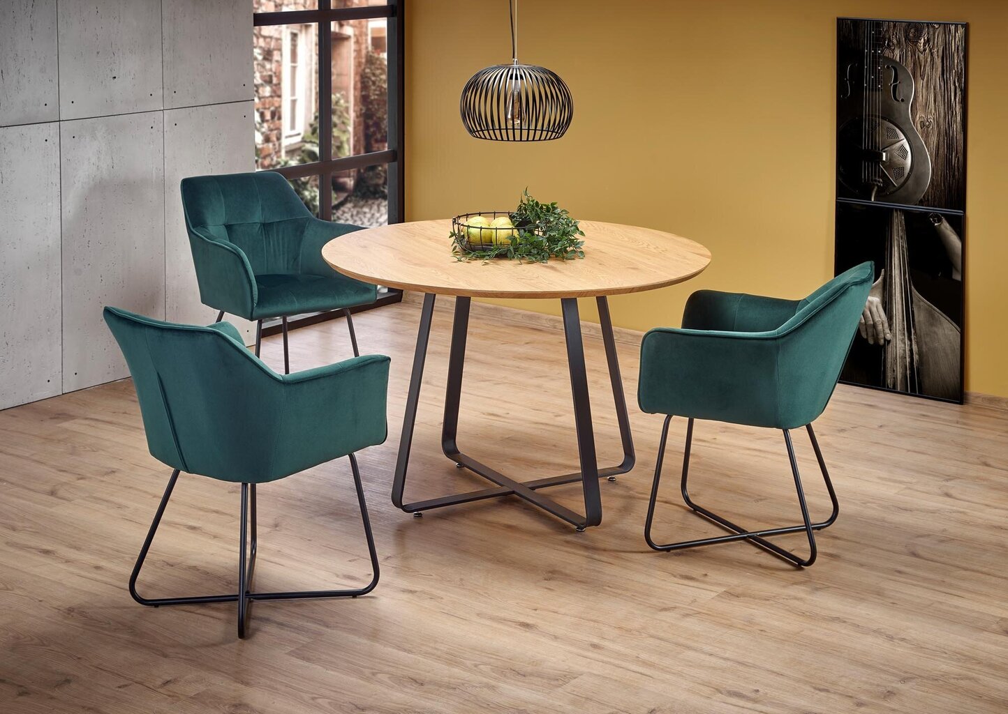 2 tooli komplekt Halmar K377, roheline hind ja info | Söögilaua toolid, köögitoolid | kaup24.ee