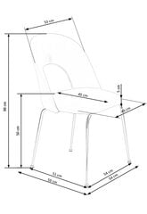 4 tooli komplekt Halmar K385, must/kuldne hind ja info | Söögilaua toolid, köögitoolid | kaup24.ee