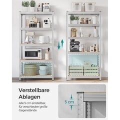 Põrandariiul metallist (50 x 100 x 200 cm) hõbedane hind ja info | Lastetoa riiulid | kaup24.ee