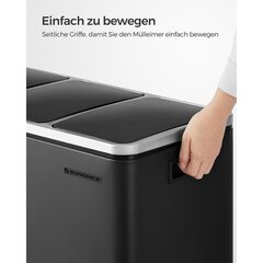 Prügikast, 3 x 18 L , must hind ja info | Prügikastid | kaup24.ee