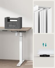 Elektriliselt reguleeritava kõrgusega kirjutuslaud SONGMICS, 60 x 140 x (72-120) cm beez hind ja info | Arvutilauad, kirjutuslauad | kaup24.ee