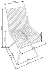 4 tooli komplekt Halmar K394, pruun hind ja info | Söögitoolid, baaritoolid | kaup24.ee