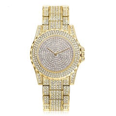 Naiste käekellad Mood Bling vabaaja naistekell Naiste kvarts-kuldkell Kristall-teemant naistele montre femme zegarek damski kellad цена и информация | Часы | kaup24.ee