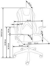 Kontoritool Halmar Jofrey, hall/must hind ja info | Kontoritoolid | kaup24.ee