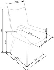 2 tooli komplekt Halmar K369, hall hind ja info | Söögitoolid, baaritoolid | kaup24.ee