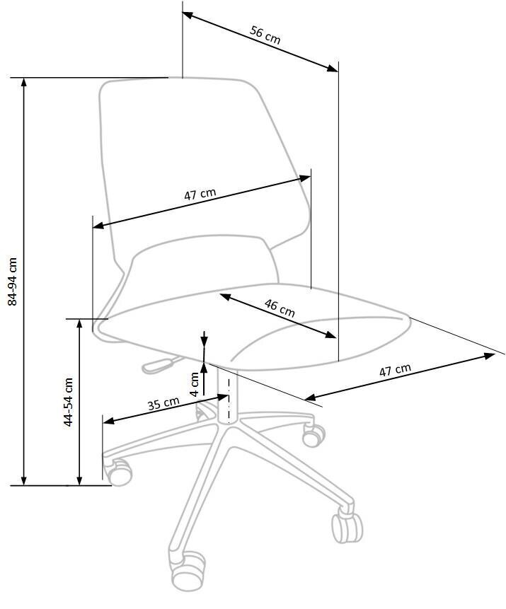 Laste kontoritool Halmar Gravity, sinine/must hind ja info | Kontoritoolid | kaup24.ee