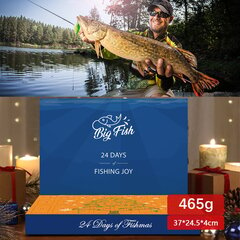 2024. aasta kalapüügi advendikalender, kalapüügivahendite advendikalender - kalapüügi landid | Fishing Christmas Countdown Fishing Lures Set цена и информация | Рождественские украшения | kaup24.ee