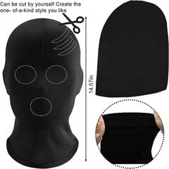 Sharharge 2tk must kogu näomask Halloweeni spandex kapuutsiga mask Peakaitse näota mask Unisex Cosplay kostüümile цена и информация | Для вечеринок и праздников | kaup24.ee