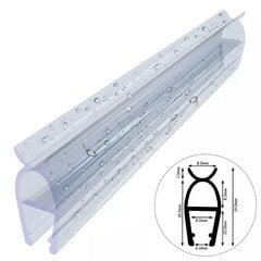 100cm dušitihend Dušikabiini tihend D09 (7mm-8mm) hind ja info | Dušikabiinide uksed ja seinad | kaup24.ee