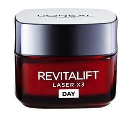 Päevane näokreem L'Oreal Paris Revitalift Laser X3, 50 ml цена и информация | Кремы для лица | kaup24.ee