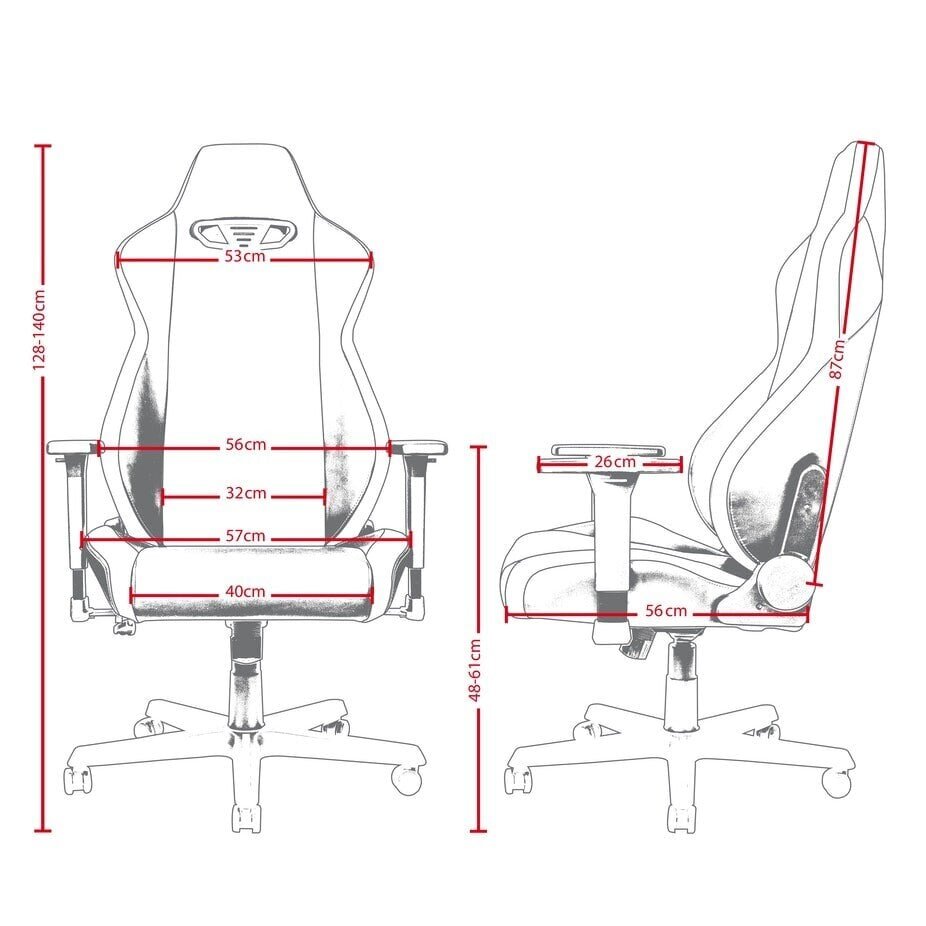 Mänguritool Nitro Concepts GAGC-119, hall/must цена и информация | Kontoritoolid | kaup24.ee