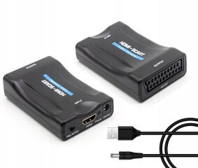 Adapter HDMI 1080P to SCART Audio Video Converter hind ja info | Kaablid ja juhtmed | kaup24.ee