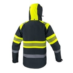 Softshell jope CANNYGO BERGO hea nähtavusega, must / neoonkollane hind ja info | Tööriided | kaup24.ee