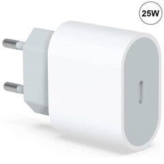 25 W USB-C kiirlaadija + 20 W 1 m USB-C ja USB-C kaabel iPhone 15 Pro Max jaoks – iPhone 15 Plus – iPhone 15 Pro – iPhone 15 hind ja info | Akulaadijad | kaup24.ee