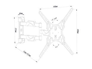 Blow 76-869 13-55” цена и информация | Кронштейны и крепления для телевизоров | kaup24.ee