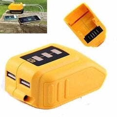 Adapter USB-laadijaga ühilduv Dewalt 14,4v 18v 20v liitiumioonaku muundur Dcb090 USB-seadmega ühilduv Dewalt-laadimine kahe USB-ga[HhhK] цена и информация | Зарядные устройства | kaup24.ee