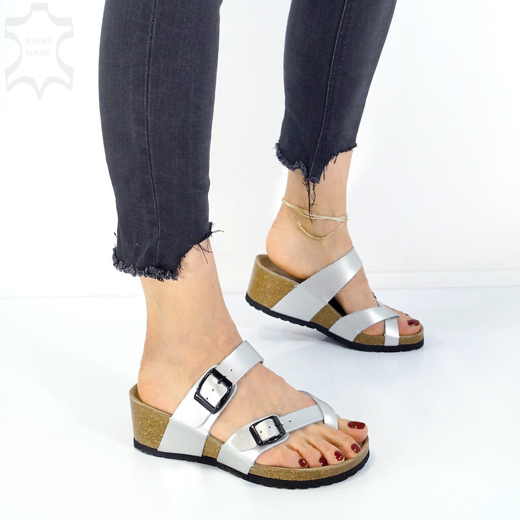 La Bottine nahast suveplätud hind ja info | Naiste sandaalid | kaup24.ee