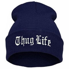 (-NBu-Wt)Uus THUG LIFE Must Letter Beanie Unisex Mood Hip Hop Meeste Beanid Kootud Mütsid Naistele Skullies Gorros Bonnets müts цена и информация | Женские шапки | kaup24.ee