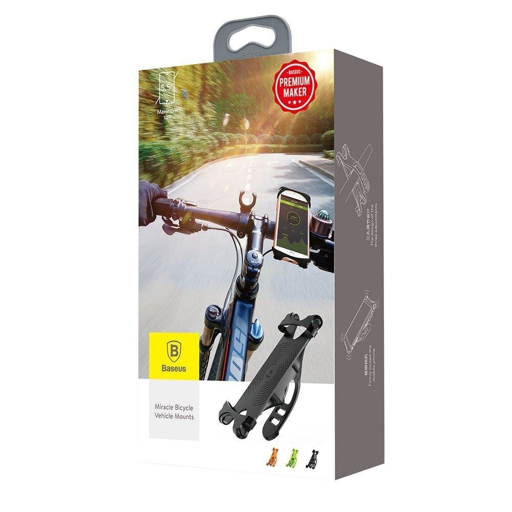 Baseus Miracle Bicycle 4-5,5" Devices black (SUMIR-BY01) hind ja info | Mobiiltelefonide hoidjad | kaup24.ee