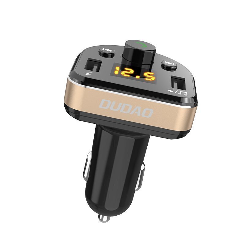 Dudao Bluetooth FM Transmitter MP3 Car Charger 2x USB 3.4A black (R2Pro black) hind ja info | Mobiiltelefonide laadijad | kaup24.ee
