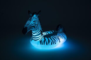 Надувной плот со светодиодной подсветкой Bestway Lights 'n Stripes Zebra, черный/белый цена и информация | Надувные и пляжные товары | kaup24.ee