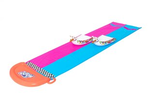 Надувная водная горка Bestway H2OGO! Llama Rama Double Race, синяя/розовая цена и информация | Надувные и пляжные товары | kaup24.ee