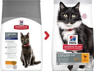 Hill's Science Plan Sterilised Cat Mature Adult kassitoit kanaga, 3 kg hind ja info | Kuivtoit kassidele | kaup24.ee