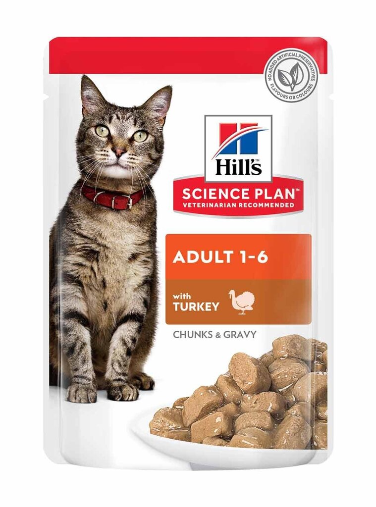 Hill's Science Plan Adult kassitoit kalkuniga, 12x85 g hind ja info | Konservid kassidele | kaup24.ee