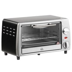 HOMCOM Elektriahi 10L Reguleeritav temperatuur ja taimer, grill ja pann koos, 750W, 36.5x26x22cm, hõbedane must hind ja info | Veekeetjad | kaup24.ee