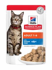 Hill's Science Plan Adult корм для кошек с рыбой, 12x85 г цена и информация | Кошачьи консервы | kaup24.ee