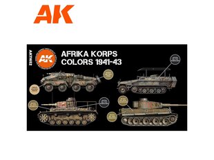 AK Interactive - 3rd generation - Aкрил набор красок Afrika Korps Colors 1941-43, AK11652 цена и информация | Принадлежности для рисования, лепки | kaup24.ee