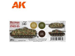 AK Interactive - 3rd generation - Aкрил набор красок German Standard Colors 1943-45, AK11664 цена и информация | Принадлежности для рисования, лепки | kaup24.ee