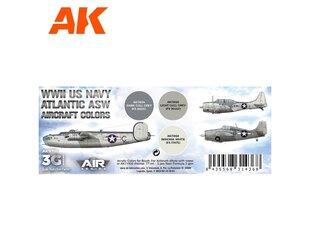 AK Interactive - 3rd generation - Aкрил набор красок WWII US Navy ASW Aircraft Colors, AK11731 цена и информация | Принадлежности для рисования, лепки | kaup24.ee