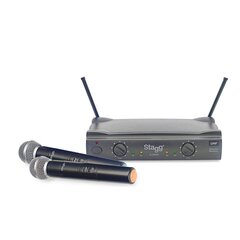 2 juhtmevaba mikrofoni komplekt jaamaga Stagg SUW 50 HH EG EU цена и информация | Микрофоны | kaup24.ee