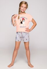 Laste puuvillase pidžaama VPI-095 hind ja info | Tüdrukute hommikumantlid ja pidžaamad | kaup24.ee