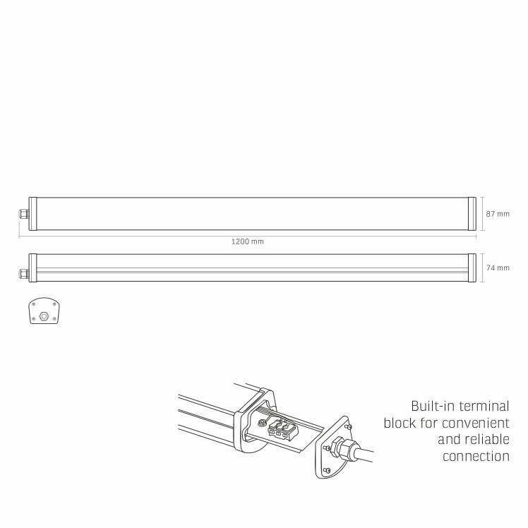 Tehniline lamp Videx LED 48W, 1200mm цена и информация | Laelambid | kaup24.ee