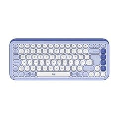 Logitech klaviatuur Pop Icon Keys US (W), lilla цена и информация | Клавиатуры | kaup24.ee