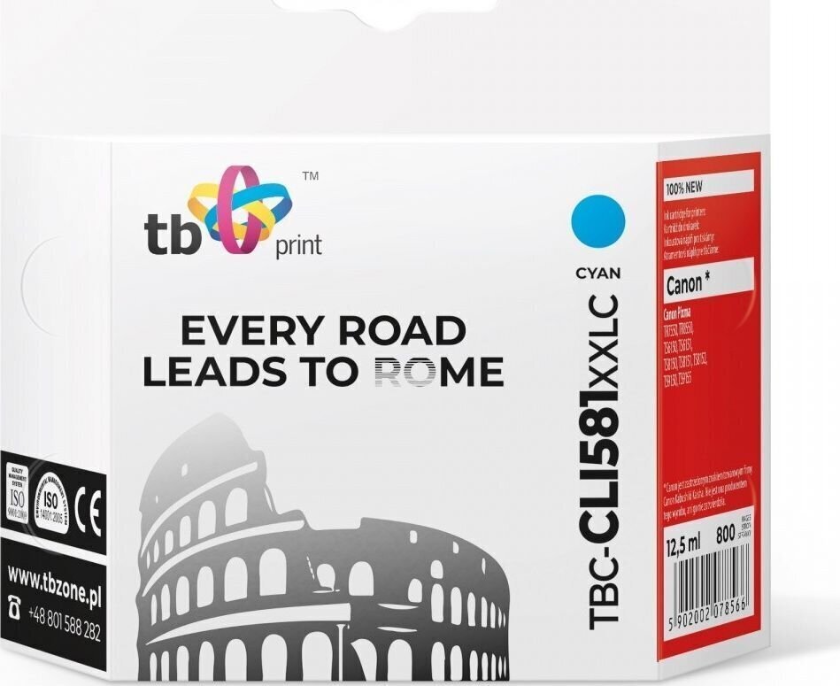 TB TBC-CLI581XXLC, sinine цена и информация | Tindiprinteri kassetid | kaup24.ee