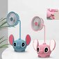 Lilo & Stitch LED-laualamp pliiatsiteritajaga – armas kokkupandav valgusti väikeste raamatute jaoks, USB-laetav – ideaalne kingitus. B Ventilaator цена и информация | Laualambid | kaup24.ee