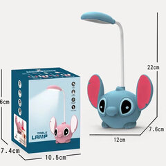 Lilo & Stitch LED-laualamp pliiatsiteritajaga – armas kokkupandav valgusti väikeste raamatute jaoks, USB-laetav – ideaalne kingitus. B Ventilaator цена и информация | Настольные лампы | kaup24.ee