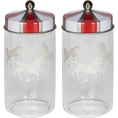 Alessi klaaspurgid MW68S2 Circus Set, Spice Jars, 2tk hind ja info | Toidu säilitusnõud | kaup24.ee