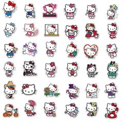 100 tk klassikalise 80ndate 90ndate stiilis sülearvuti kaitseraua kleebised – täiuslik Hello Kitty цена и информация | Аппликации, декорации, наклейки | kaup24.ee