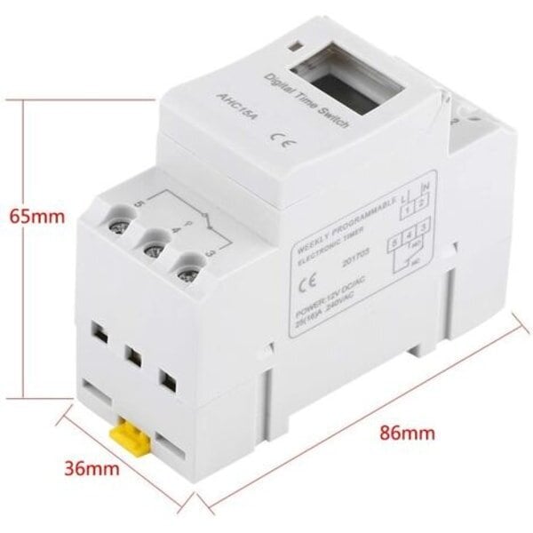 LCD-taimer Nädala elektriline taimer Digitaalne taimeri lüliti 15A (220V) hind ja info | Muud mööblitarvikud | kaup24.ee